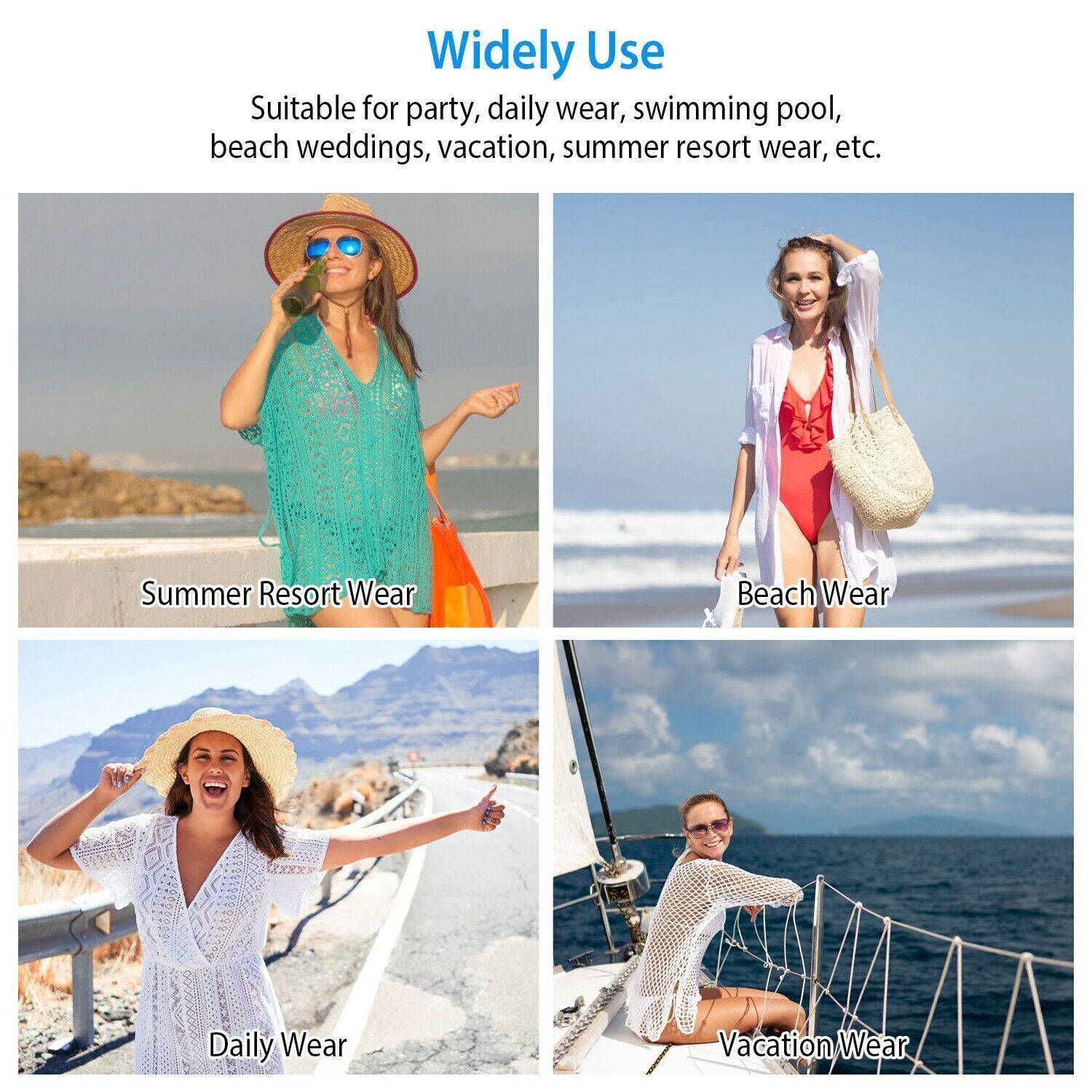 Crochet Lace Beach Cover-Up Dress
