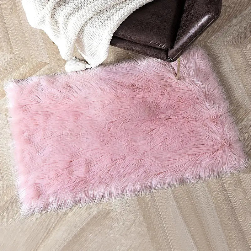 Plush Pink Shaggy Runner Rug – Soft Fluffy Area Rug