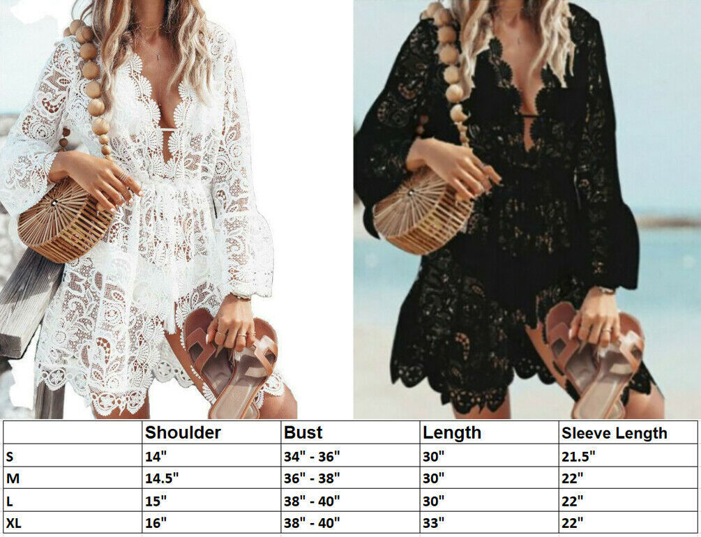Crochet Lace Beach Cover-Up Dress