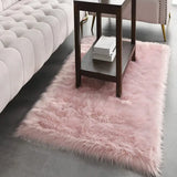 Plush Pink Shaggy Runner Rug – Soft Fluffy Area Rug